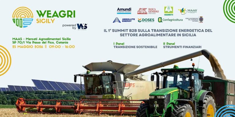 WEAGRI SICILY 2026: Il MAAS ospita il primo summit B2B sulla transizione energetica del settore agroalimentare in Sicilia